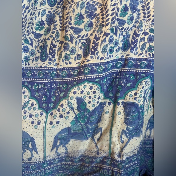 Vintage Avatar Indian Cotton Handblocked Paisley Tank Top Size L - Picture 2 of 12